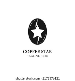 Plantilla vectorial de diseño del logotipo de Coffee Star