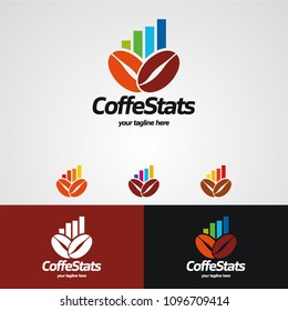 Coffee Stats Logo Designs Template