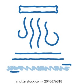 coffee with steam sketch icon vector. Hand drawn blue doodle line art coffee with steam sign. isolated symbol illustration