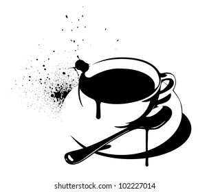 coffee stencil art images stock photos vectors shutterstock