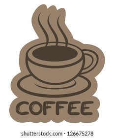 Coffee sticker
