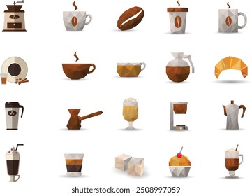 Coffee stickers and barista characters.Coffee makers, kettles, brewing, arabica coffee, glass,espresso,cappuccino, beans.Graphic doodle minimalist retro icons.Coffee shop patches