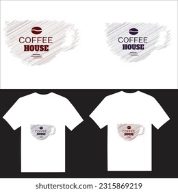  coffee store or coffee T-shirt design template