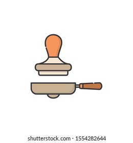 Coffee strainer design, drink breakfast beverage shop morning restaurant theme Vector illustration