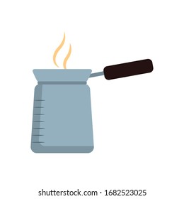 Coffee strainer flat style icon design of time drink breakfast beverage shop morning store aroma and caffeine theme Vector illustration