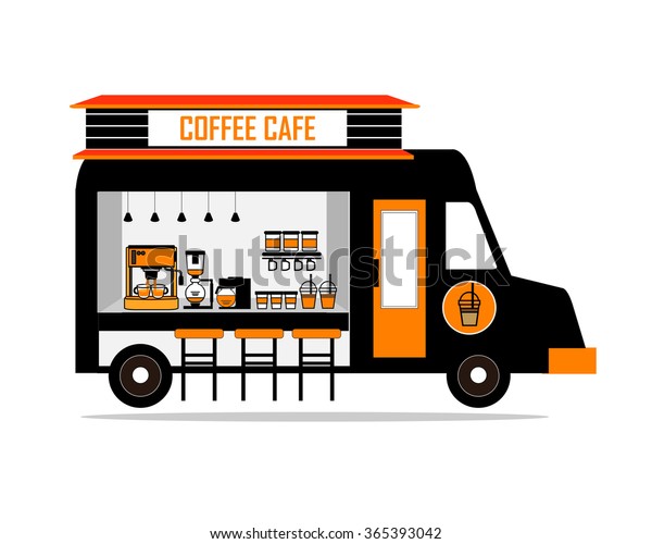  Coffee street truck Espresso machine, disposable\
cups and more.