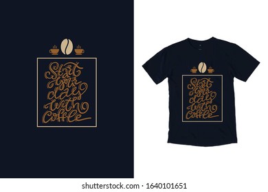 Coffee stylish t-shirt and apparel trendy design with Coffee Cup, typography, print, vector illustration