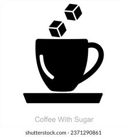 Concepto de icono Café con azúcar