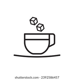 Coffee Sugar Icon Sign Symbol 