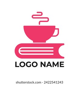 Coffee with sunrise. Coffee morning, coffee cafe logo illustration design template