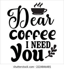 Coffee svg design cut file