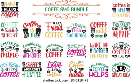 COFFEE SVG T SHIRT DESIGN BUNDLE