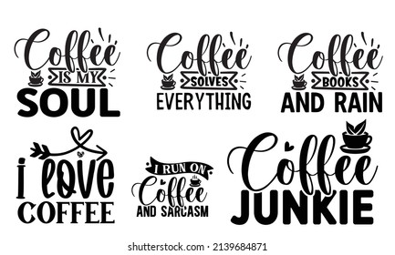 Coffee SVG T shirt Design Bundle