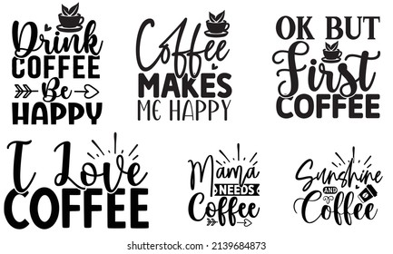 Coffee SVG T shirt Design Bundle