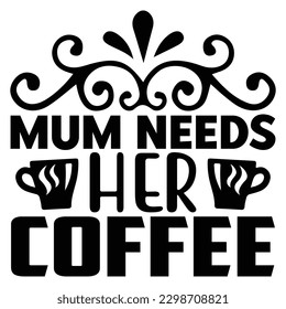 Coffee SVG T shirt Design Template 