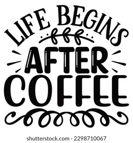Coffee SVG T shirt Design Template