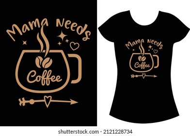 Coffee SVG t-shirt design. T-shirt design for women and shirt for men.