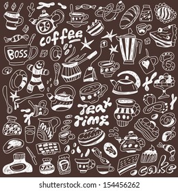 coffee and sweets - doodles collection