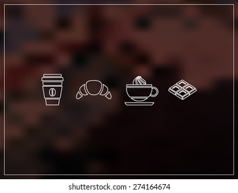 coffee and sweets icons