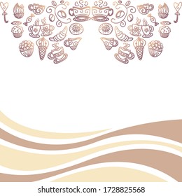 Coffee and sweets. Vector illustration