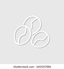 Coffee symbol flat sign on a gray background. Simple logo illustration for graphic and web design.