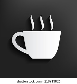 Coffee symbol on background,clean vector