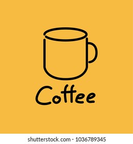 Coffee symbol vector. free space for text. wallpaper. background.