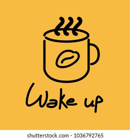 Coffee symbol vector. free space for text. wallpaper. background.