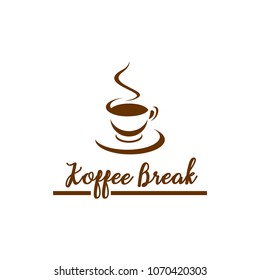 Coffee symbol vector icon. Coffee bread.Coffee design template. Retro coffee emblem.
