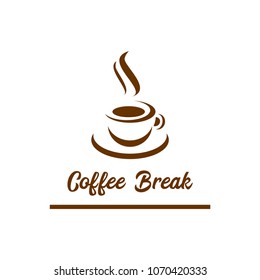 Coffee symbol vector icon. Coffee bread.Coffee design template. Retro coffee emblem.