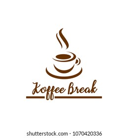 Coffee symbol vector icon. Coffee bread.Coffee design template. Retro coffee emblem.