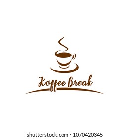 Coffee symbol vector icon. Coffee bread.Coffee design template. Retro coffee emblem.