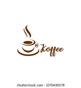 Coffee symbol vector icon. Coffee bread.Coffee design template. Retro coffee emblem.