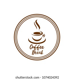 Coffee symbol vector icon. Coffee bread.Coffee design template. Retro coffee emblem.