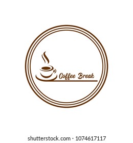 Coffee symbol vector icon. Coffee break.Coffee design template. Retro coffee emblem.