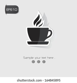 Coffee symbol,Black version,vector