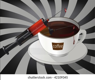coffee and syringe
