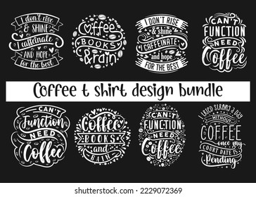 Coffee t shirt design bundle vector