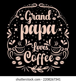 Coffee t shirt design element, coffee decorative element, coffee cup vector illustration, hot coffee