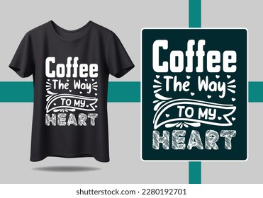 Coffee T shirt Design Modern brush calligraphy, Isolated on white background. Inspiration graphic design typography element vector Files