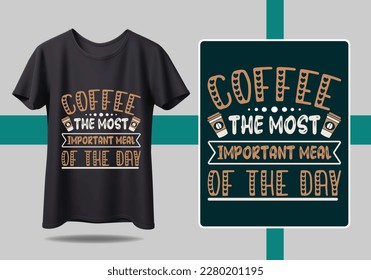Coffee T shirt Design Modern brush calligraphy, Isolated on white background. Inspiration graphic design typography element vector Files