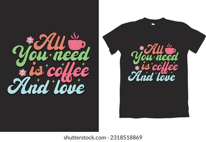 Coffee t shirt design, coffee mug design