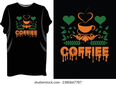 Coffee t shirt design template
