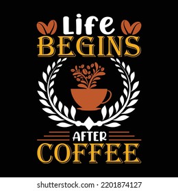 vector de diseño de camiseta de café