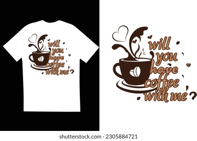 archivo vectorial de diseño de camiseta de café