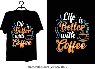 Coffee t shirt design vector
