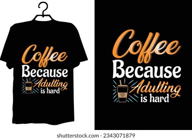 Vector de diseño de camiseta de café