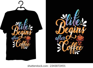 Coffee t shirt design vector