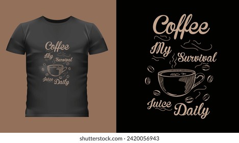 Tee-T-Shirt-Design. Vektorgrafik, druckfertig, Hintergrund