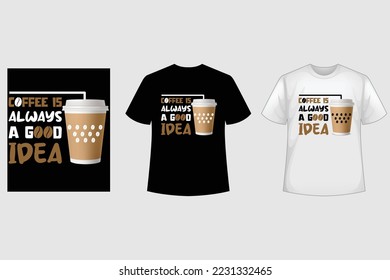 Coffee t shirt template design